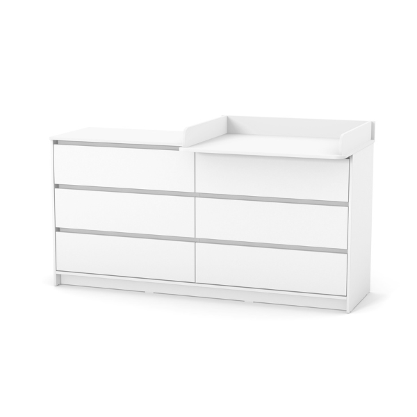 Odnímatelný přebalovací pult Gekko Kids. 90 cm. Bílý